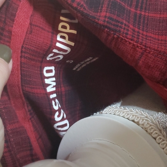 Mossimo checkered plaid fannel long sleeve button down shirt - Picture 6 of 6